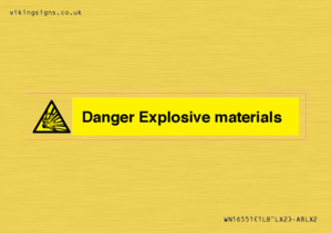 WN16551: Danger Explosive materials