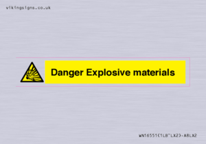 WN16551: Danger Explosive materials