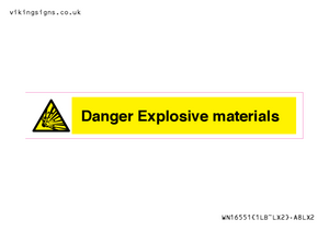 WN16551: Danger Explosive materials
