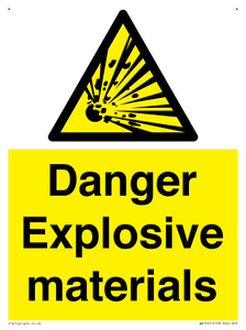 WN16551: Danger Explosive materials