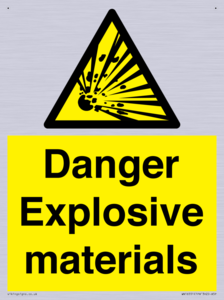 WN16551: Danger Explosive materials