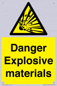 WN16551: Danger Explosive materials