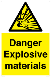 WN16551: Danger Explosive materials