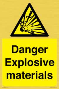 WN16551: Danger Explosive materials