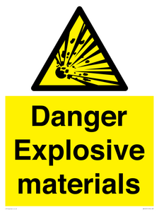 WN16551: Danger Explosive materials