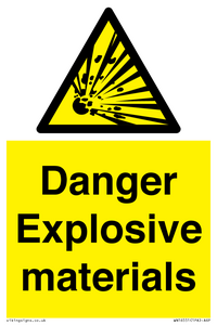 WN16551: Danger Explosive materials