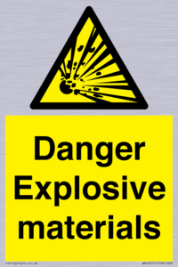 WN16551: Danger Explosive materials