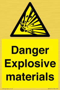 WN16551: Danger Explosive materials