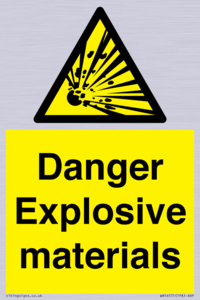 WN16551: Danger Explosive materials