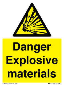 WN16551: Danger Explosive materials