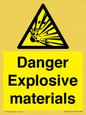 WN16551: Danger Explosive materials