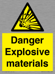 WN16551: Danger Explosive materials