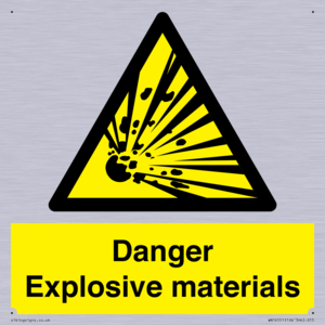 WN16551: Danger Explosive materials