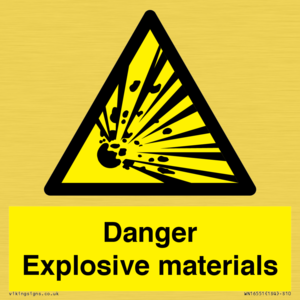 WN16551: Danger Explosive materials