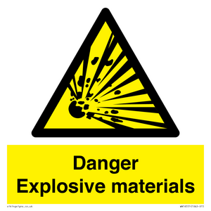 WN16551: Danger Explosive materials