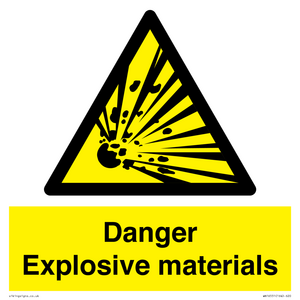 WN16551: Danger Explosive materials