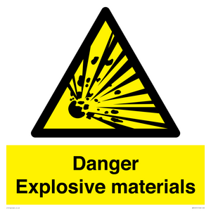 WN16551: Danger Explosive materials