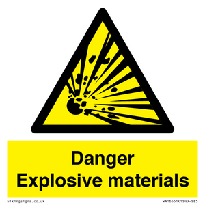 WN16551: Danger Explosive materials
