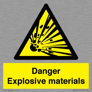 WN16551: Danger Explosive materials