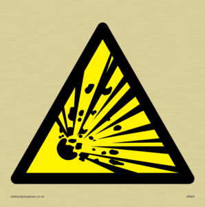 WN24: explosive material warning symbol only