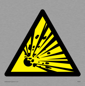 WN24: explosive material warning symbol only