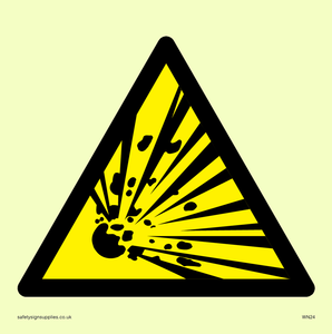 WN24: explosive material warning symbol only