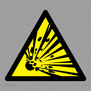 WN24: explosive material warning symbol only