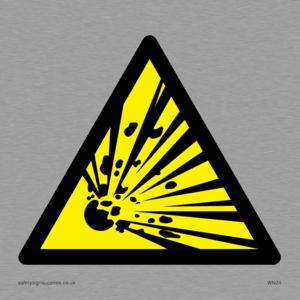 WN24: explosive material warning symbol only