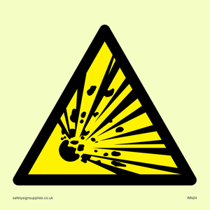 WN24: explosive material warning symbol only