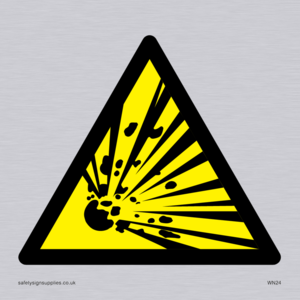 WN24: explosive material warning symbol only