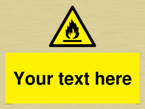 WN3011: Custom flammable sign