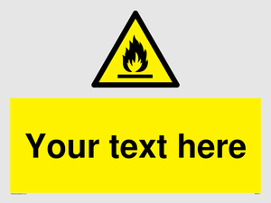 WN3011: Custom flammable sign