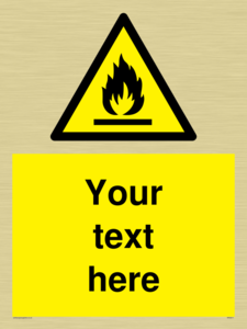 WN3011: Custom flammable sign