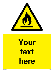 WN3011: Custom flammable sign