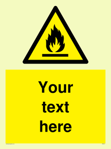 WN3011: Custom flammable sign