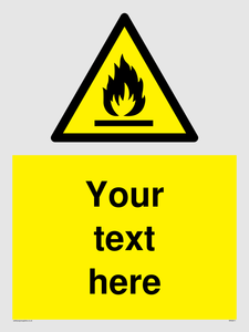 WN3011: Custom flammable sign
