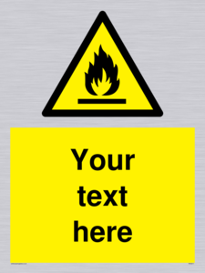 WN3011: Custom flammable sign