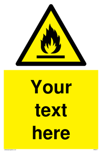 WN3011: Custom flammable sign