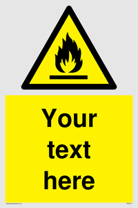 WN3011: Custom flammable sign