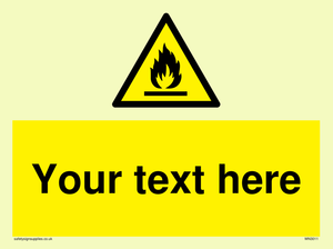WN3011: Custom flammable sign