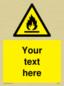 WN3011: Custom flammable sign