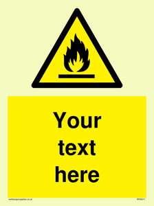 WN3011: Custom flammable sign