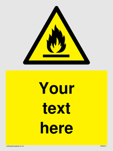 WN3011: Custom flammable sign
