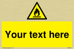 WN3011: Custom flammable sign