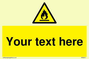 WN3011: Custom flammable sign