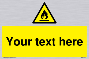 WN3011: Custom flammable sign