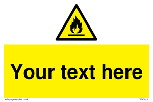 WN3011: Custom flammable sign