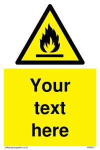 WN3011: Custom flammable sign