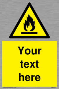 WN3011: Custom flammable sign