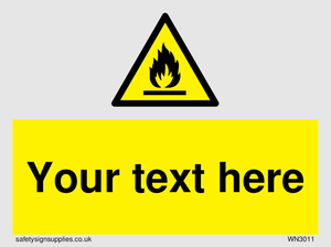 WN3011: Custom flammable sign